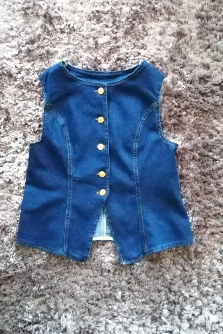 nová denim vesta strečová, vel. S/M