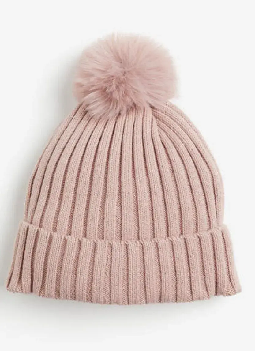 H&M zimní čepice s bambulí vel. 86/92 (1-2Y)