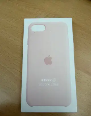 Originální Apple Silicone Case iPhone SE / 8 / 7-Chalk Pink