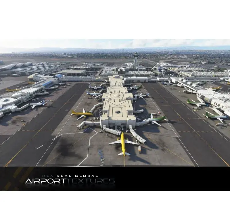 REX Real Global Airport Textures pro MSFS