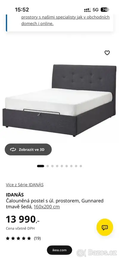 Postel s matraci 160x200