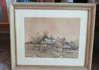 Starožitný obraz - Karel Toman (1889-1965) - Venkovské stave
