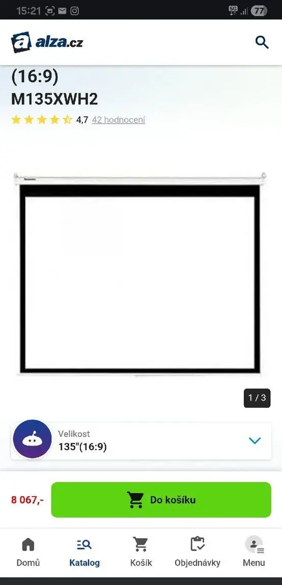 Eliteacreens plátno k projektoru M135XWH2