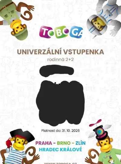 Univerzální rodinná vstupenka Toboga
