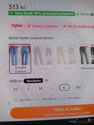 džíny dámské vel.XL - NOVÉ