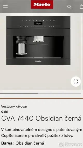 Nový vest kávovar MIELE CVA 7440 Obsidian Černá-2 roky zár.