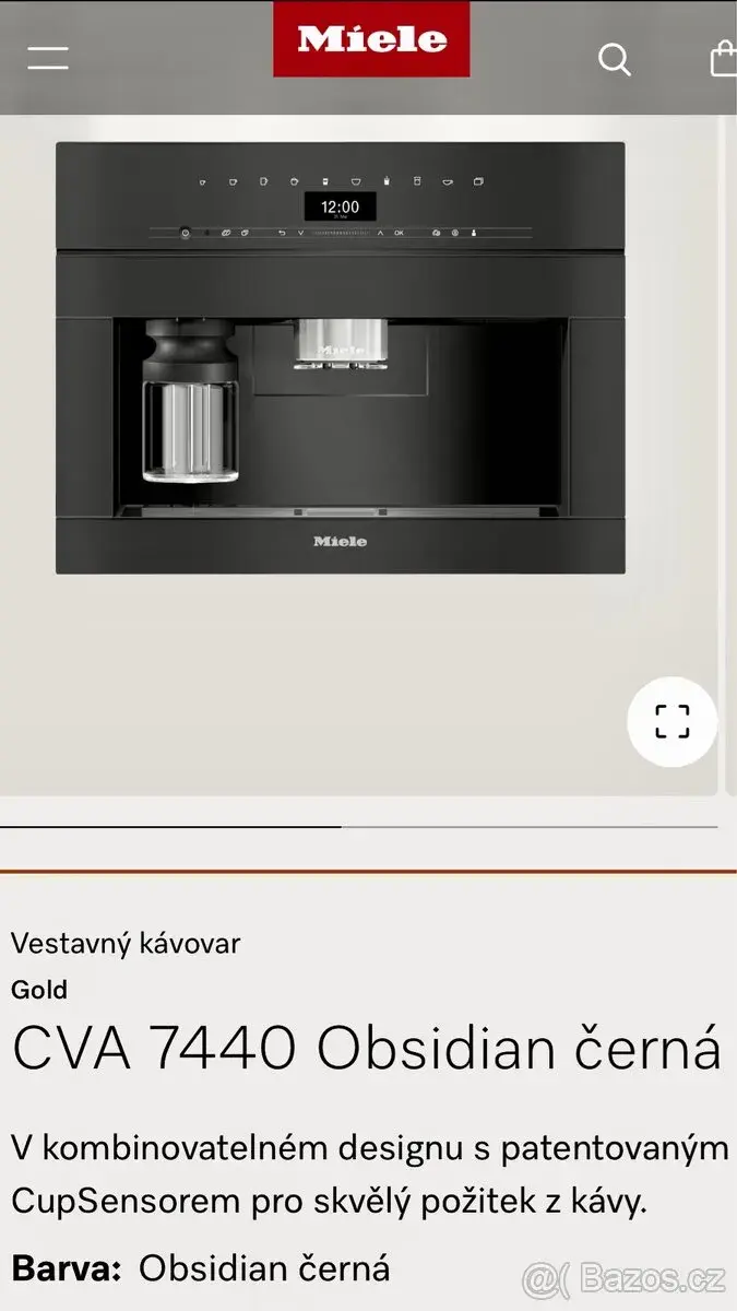 Nový vest kávovar MIELE CVA 7440 Obsidian Černá-2 roky zár.