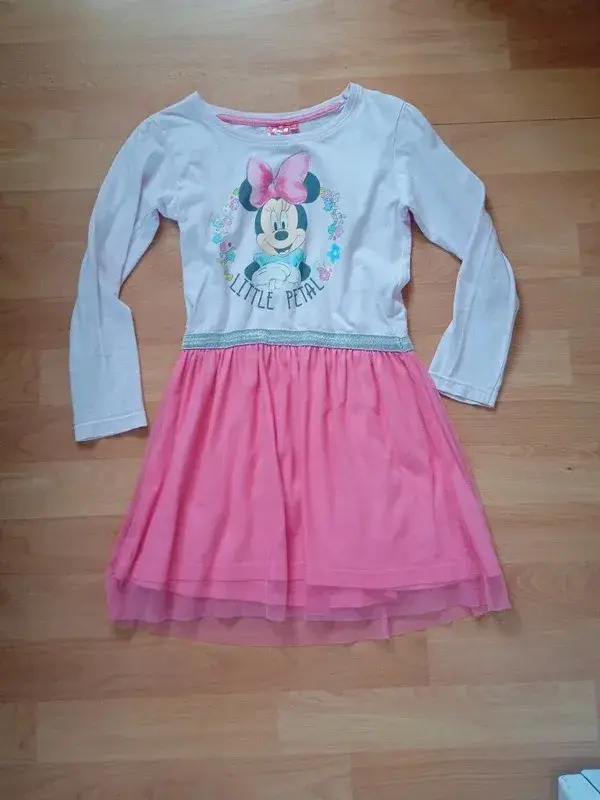 Šaty s Minnie s dl. rukávem vel. 122