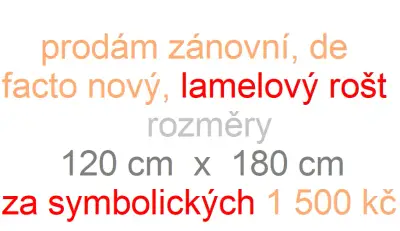 Lamelový rošt do postele (120 x 180 cm)