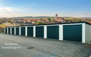 Prodej novostavby garáží 18m2, v lokalitě 2 min od Znojma, k