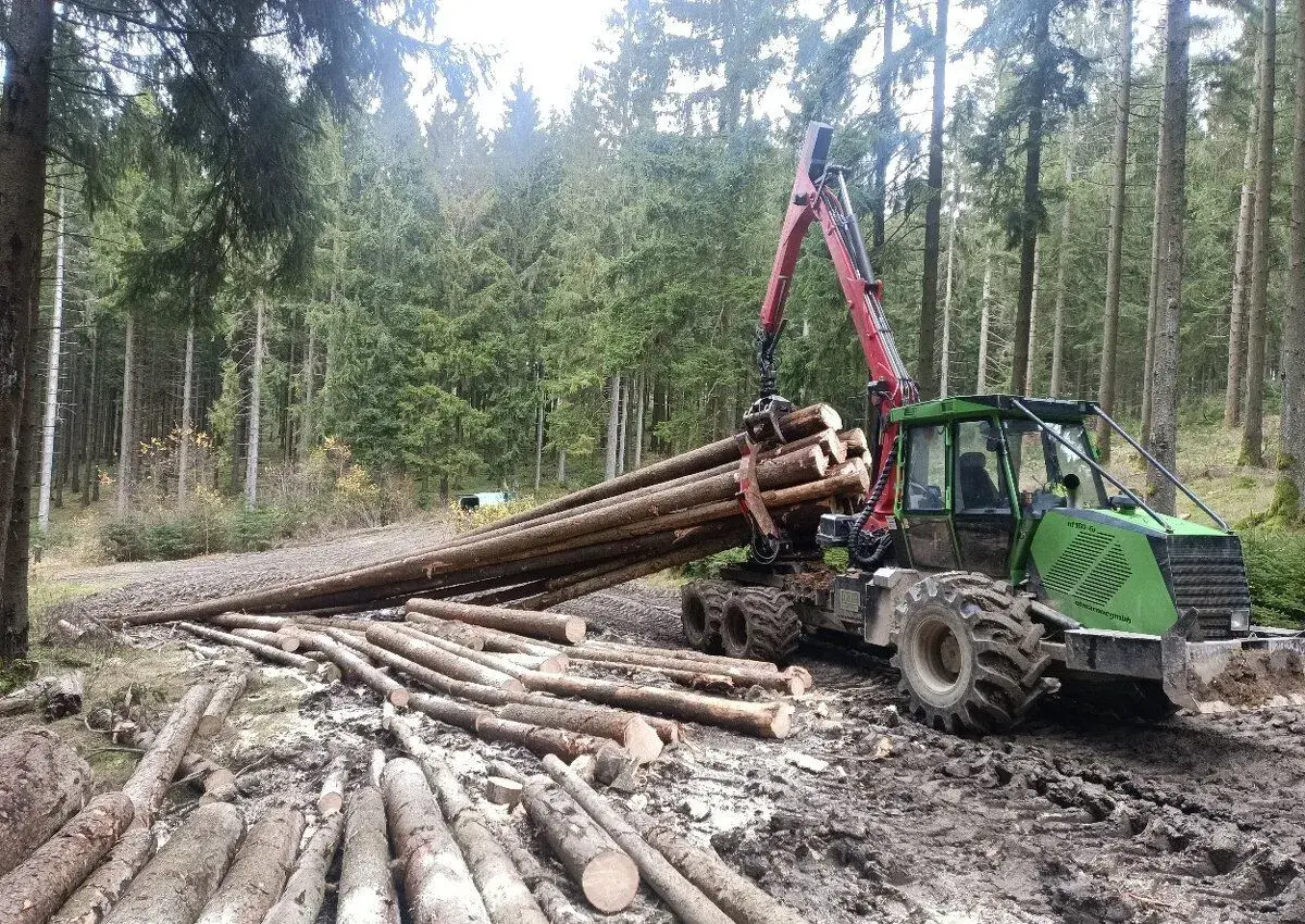 Vyvážečka Noe NF 160 6r + harvestorová hlavice