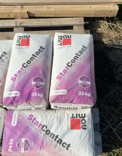 Baumit StarContact 25 kg – nové pytle, zbytek ze stavby