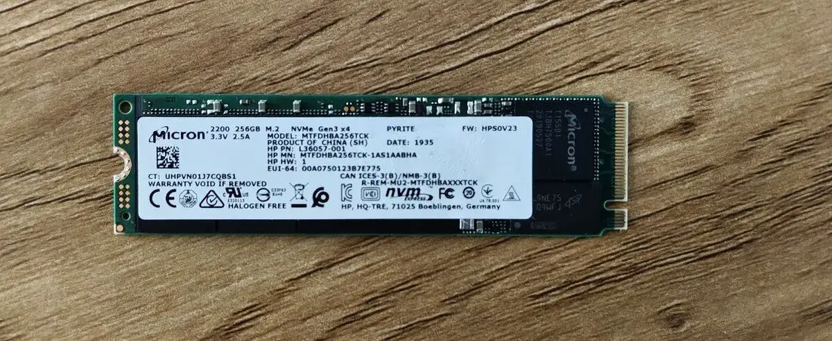Micron 256GB M.2 SSD