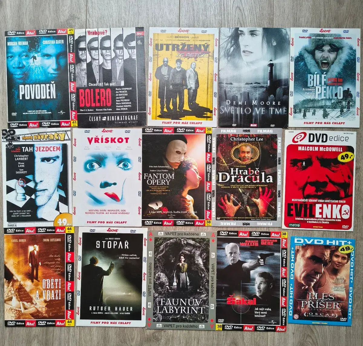 DVD kolekce - horory, thrillery, děsivé filmy