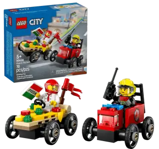 Lego 60458 Závodní balíček: Rozvoz pizzy vs. hasičské auto