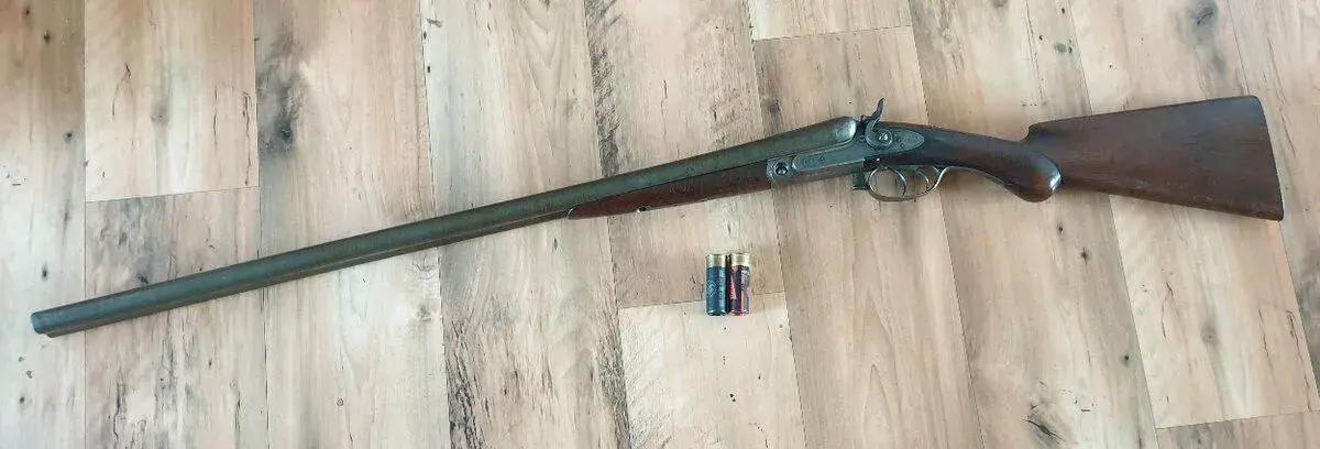 Historická USA brokovnice Parker Bros ráže 12CF M.1878