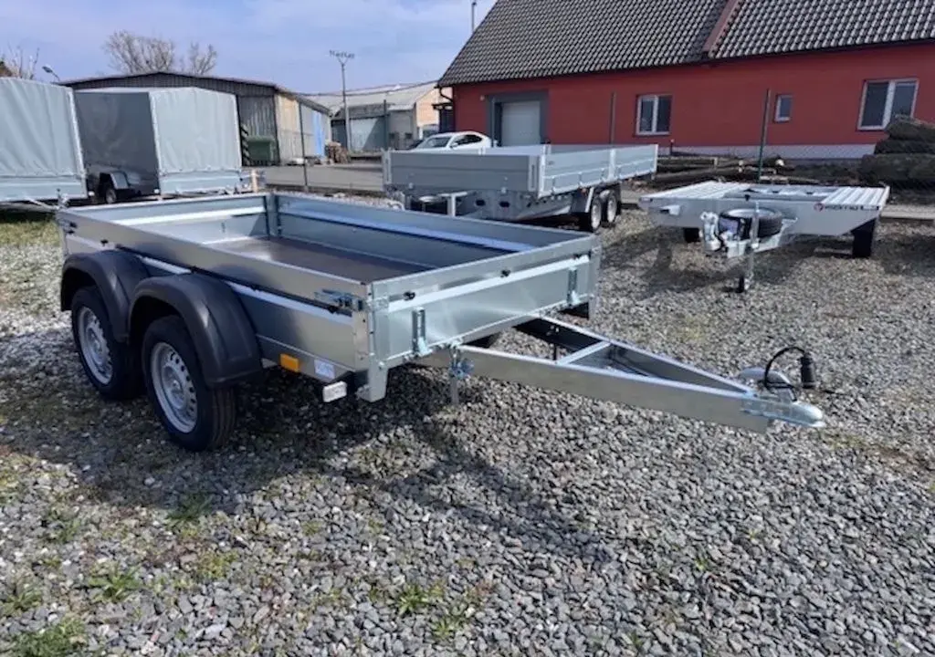 Přívěsný vozík dvouosý 252x130cm, sklopný, 130km/h