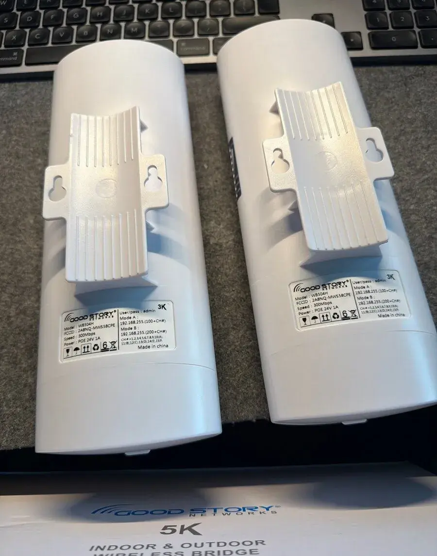 Good Story WB504H – WiFi bridge 5 GHz, dosah 5 km, 2 ks