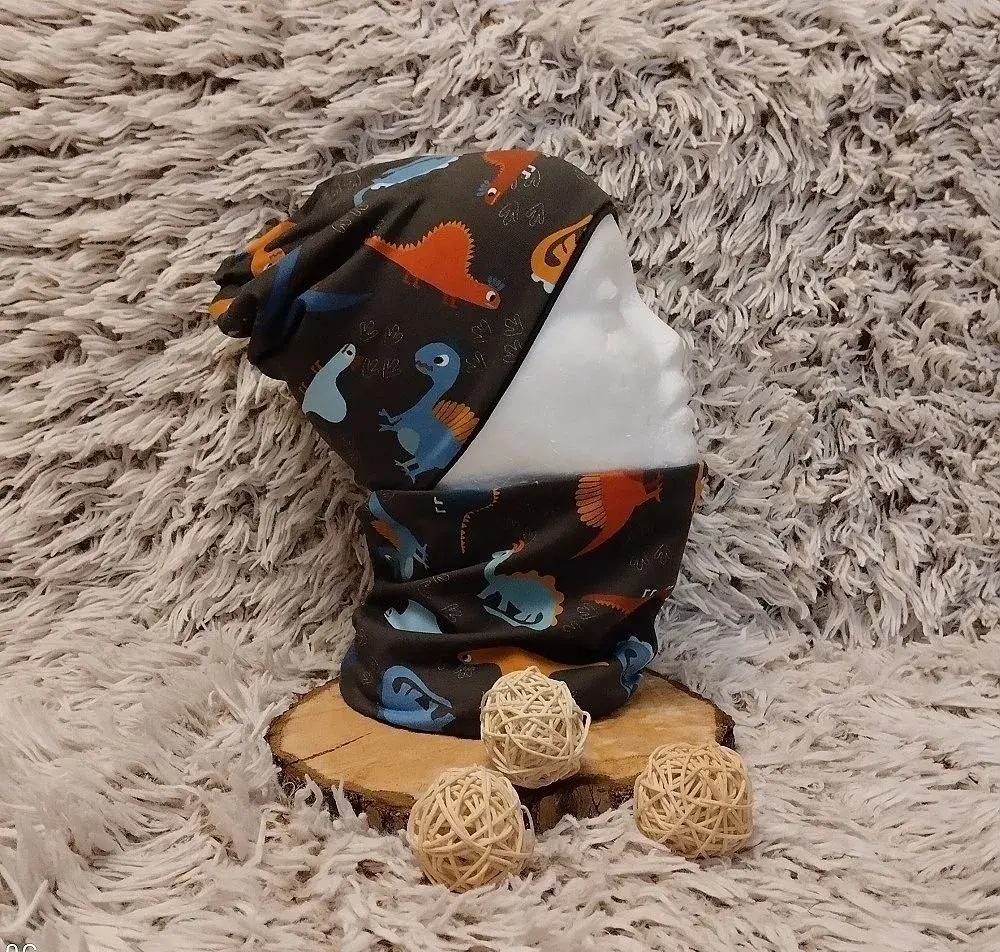 Čepice+nákrčník DINO