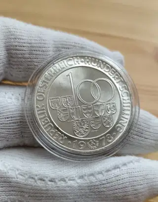 Stříbrné mince 100 Schilling Rakousko Top stav