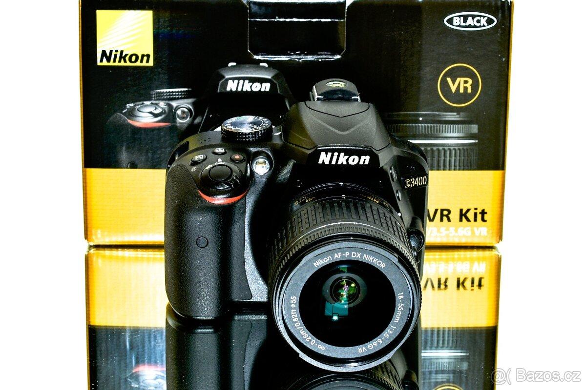 Nikon D3400 + 18-55 VR 4000 expozic STAV