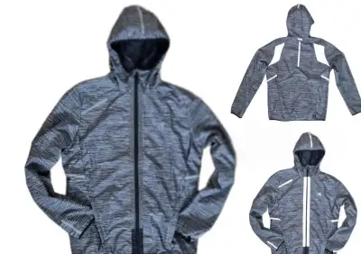 Pánská běžecká bunda Run Rain šedá KALENJI, vel. S-M