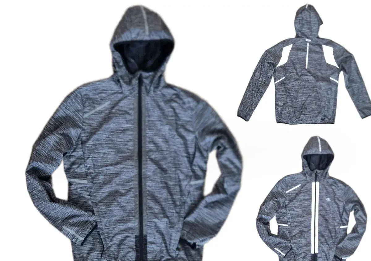 Pánská běžecká bunda Run Rain šedá KALENJI, vel. S-M