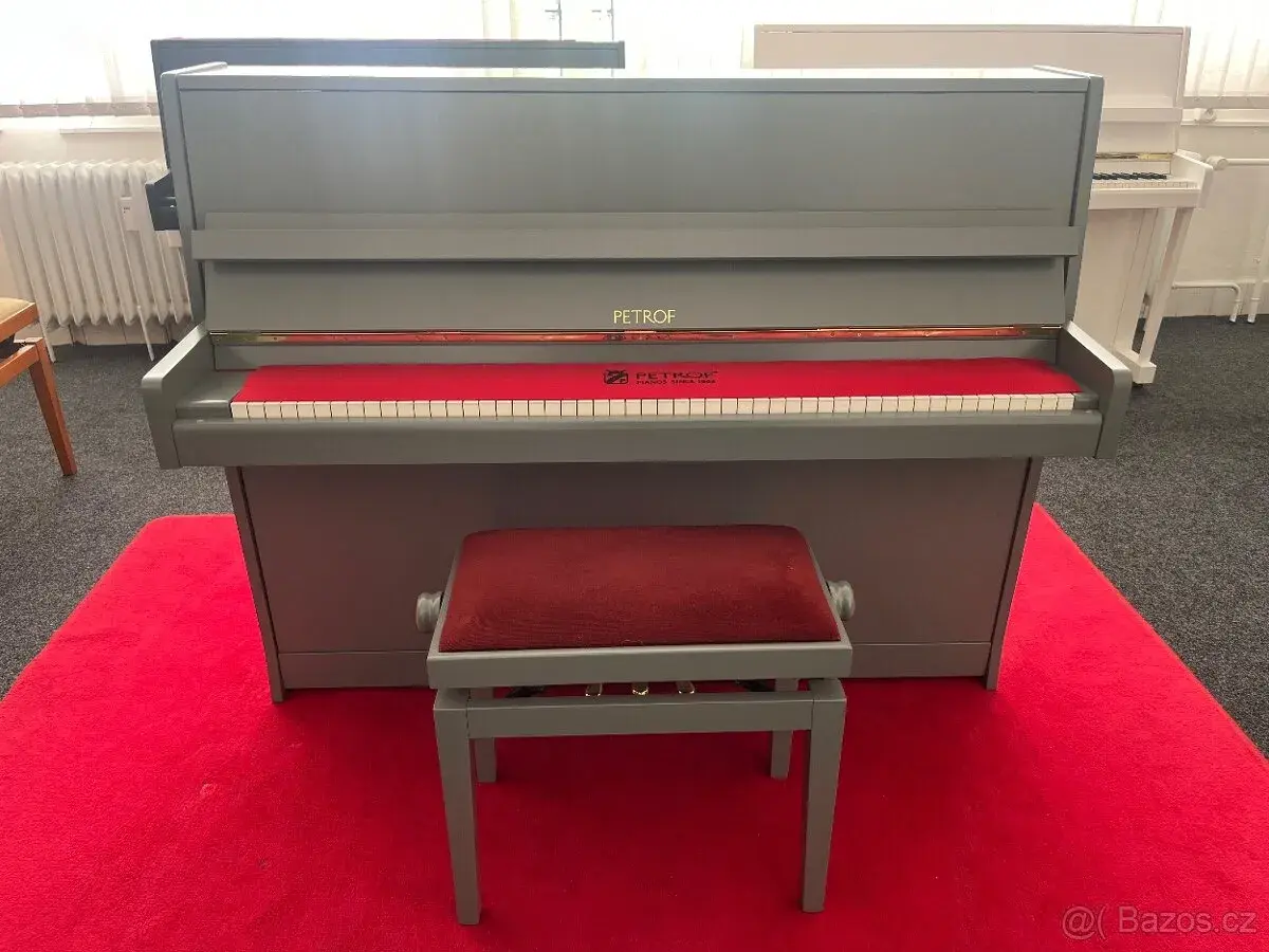 Šedé piáno,pianino Petrof 115 II.Záruka a doprava