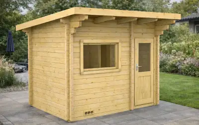 Sauna Tundra Log 4 - odpočívárna /pultová střecha