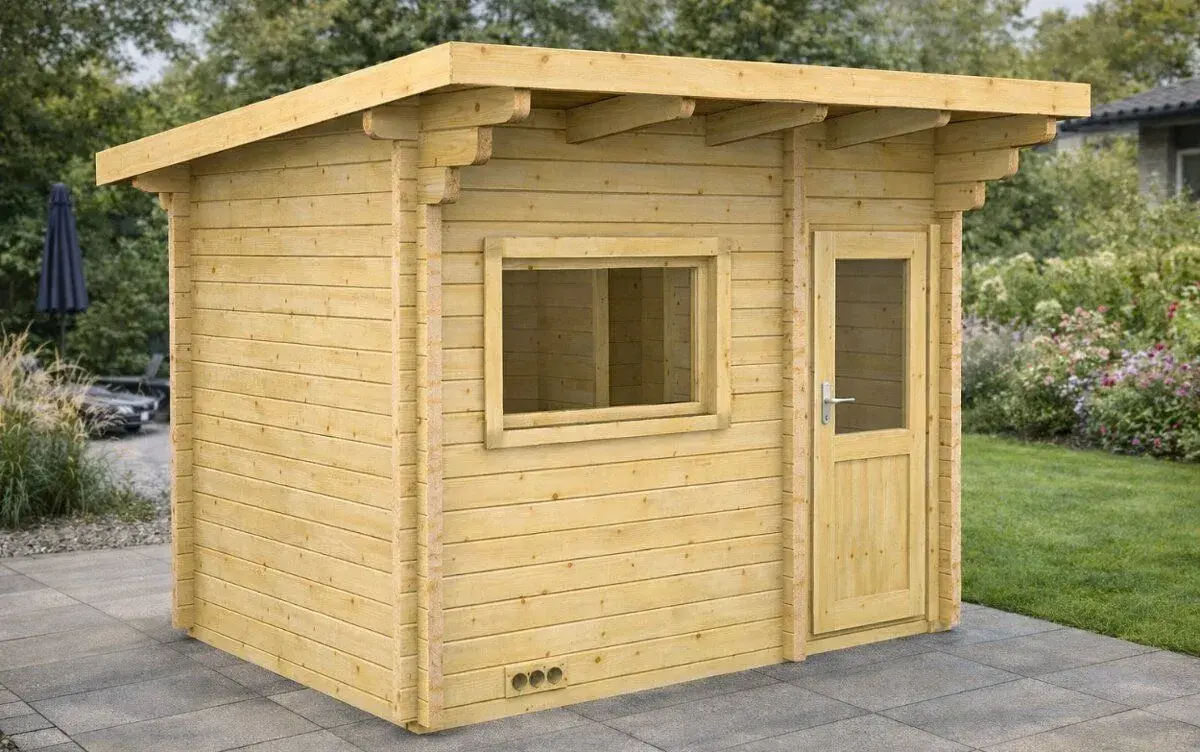 Sauna Tundra Log 4 - odpočívárna /pultová střecha