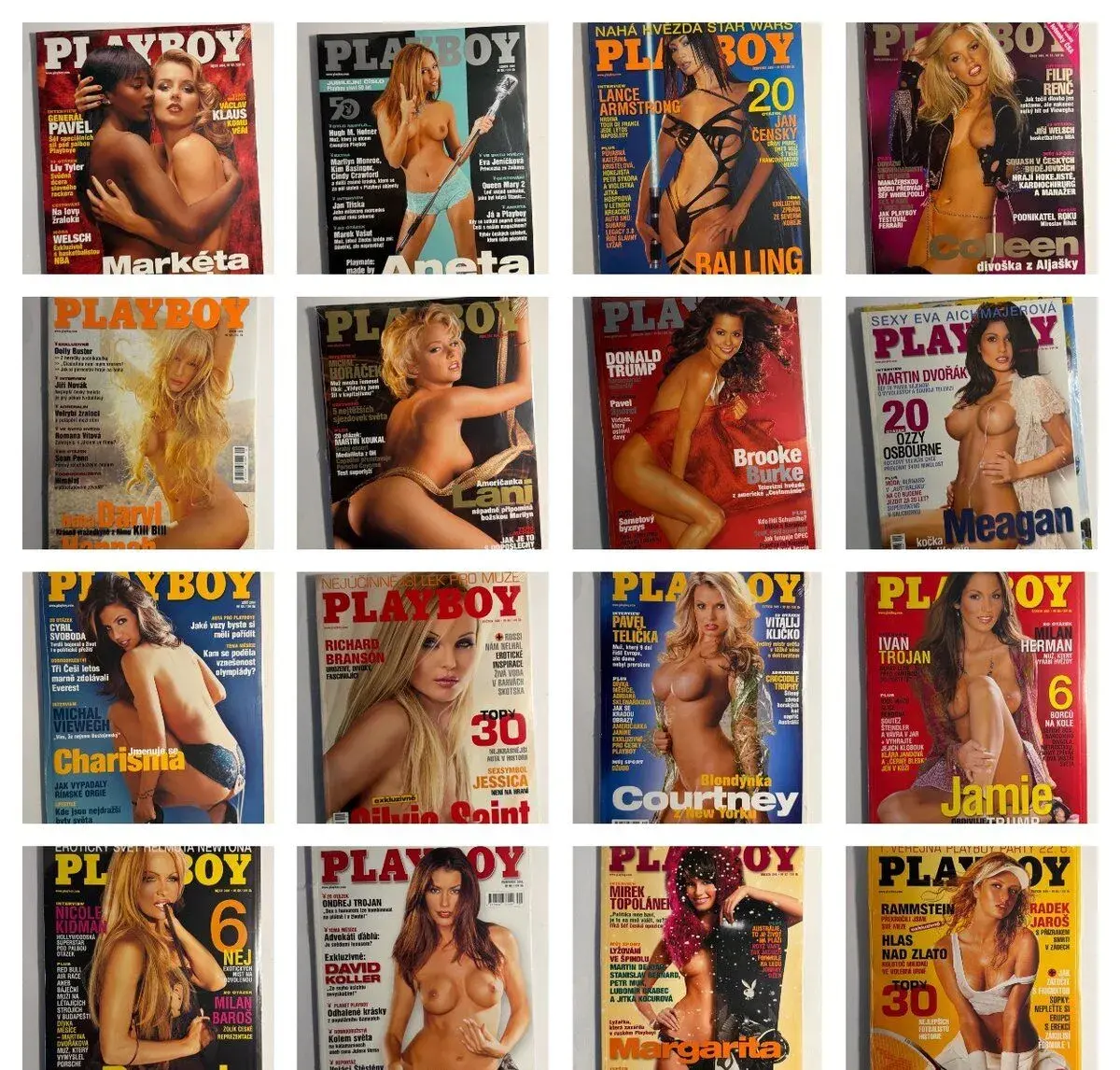 Rarita: 16x PLAYBOY v originální fólii (2004–2006) –TOP stav