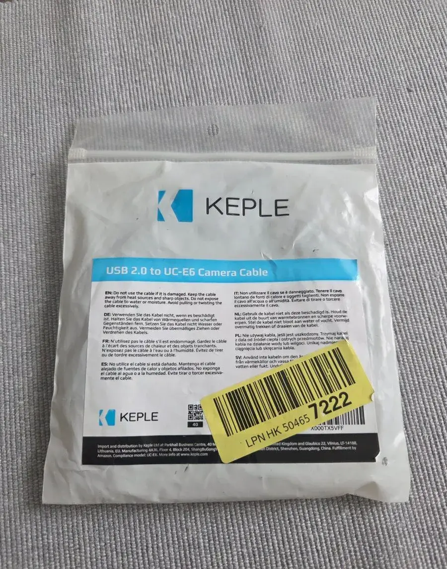 Nový KEPLE kablik USB 2.0 UC-E6 Camera Cable