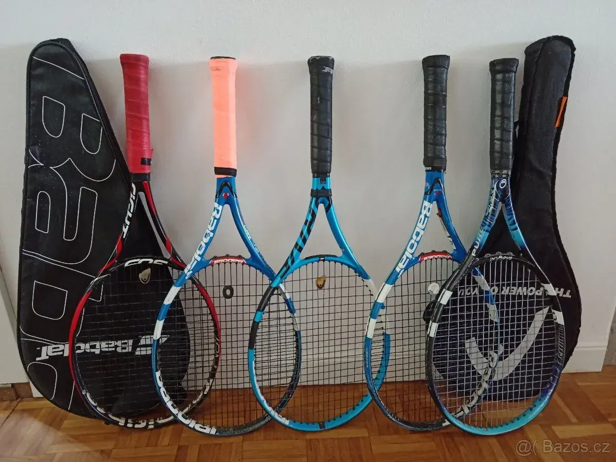Tenisové rakety Babolat, Wilson, Technofibre,Head