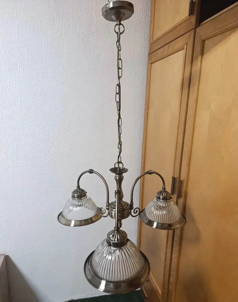 Lustr starožitný styl závěsný mosaz