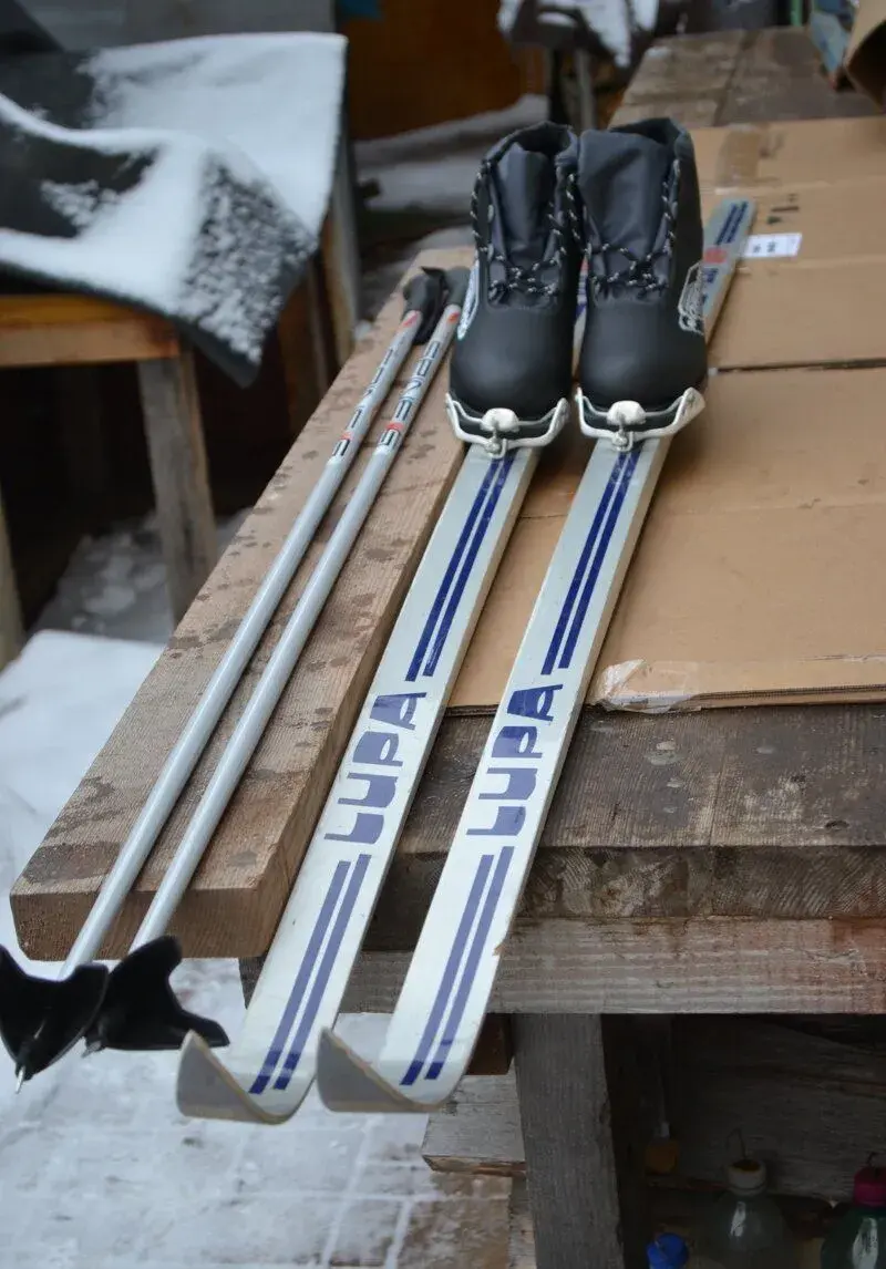 běžky pro velký chlapy 215 cm tulenní pásy boty EU 46