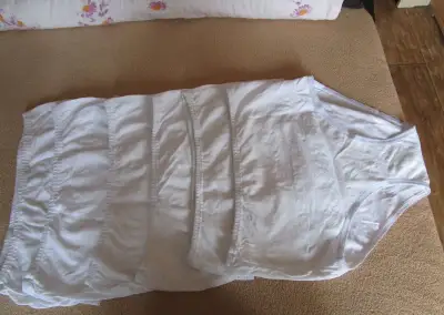 Bavlněné elast. kalhotky, jemný vzorek, vel. 42/44