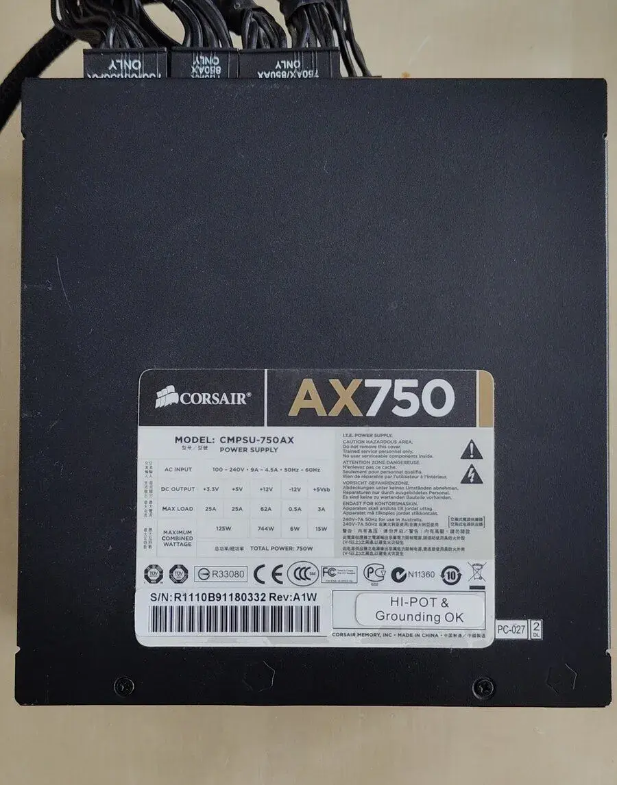 Zdroj Corsair Ax 750