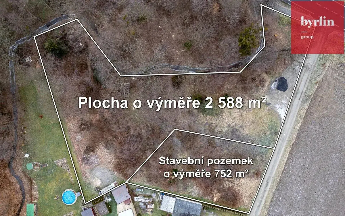 Prodej stavebního pozemku 3340m² Opava Komárov