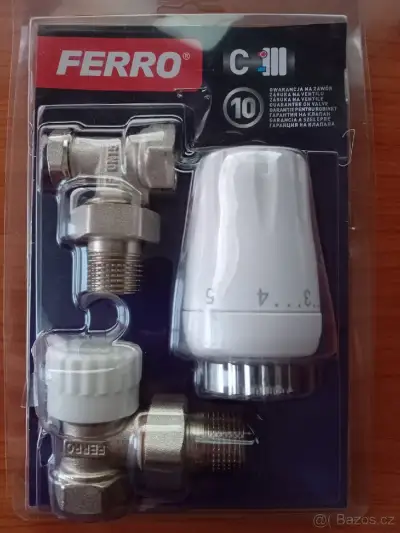 Sada na radiátory s termostatem rohová 1/2" s hlavicí GT11