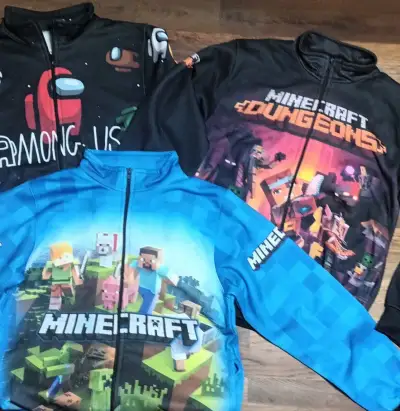 Nové mikiny Minecraft a Among US vel. 158