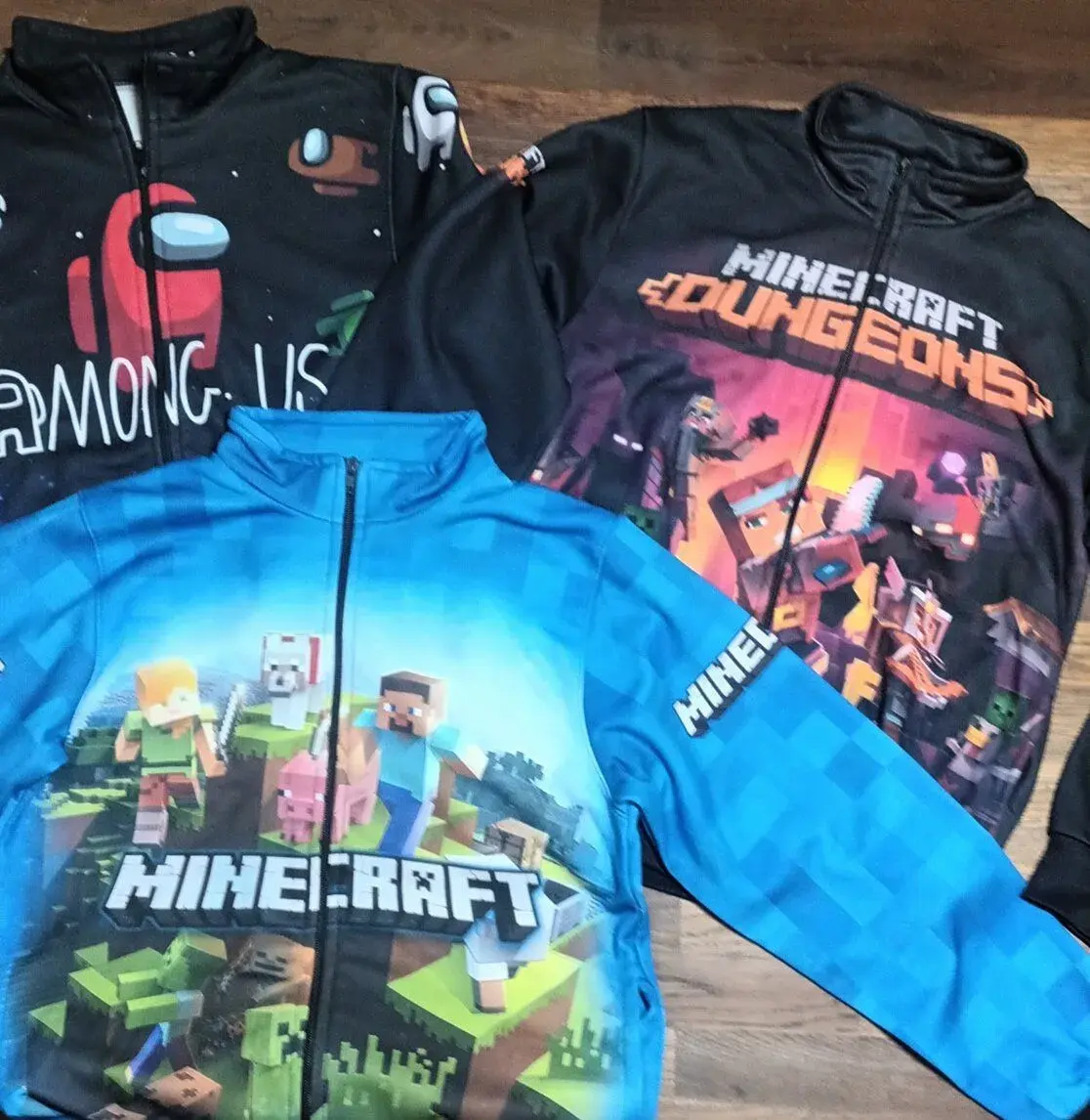 Nové mikiny Minecraft a Among US vel. 158