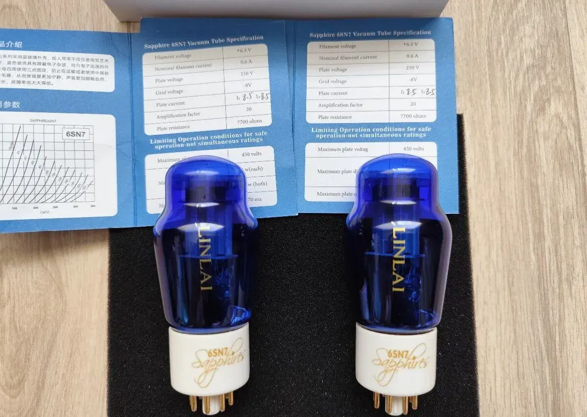 LinLai Sapphire 6SN7 elektronky - pár, STAV