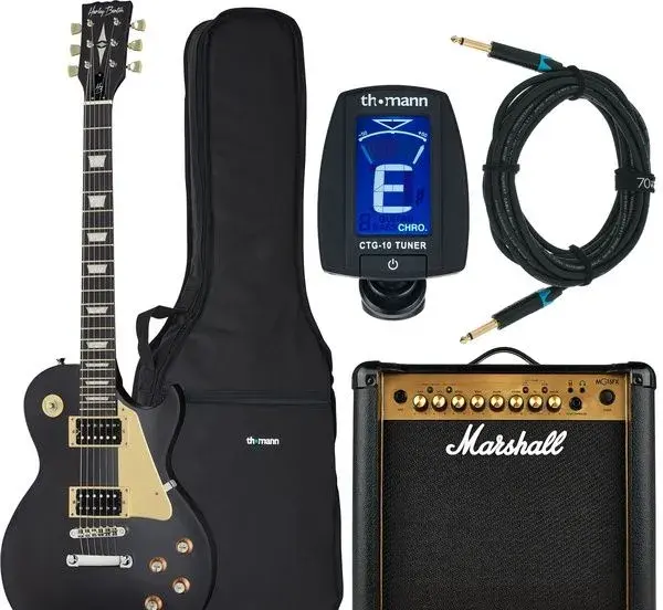 Elektrická kytara - Harley Benton SC-400 SBK Marshall Bundle