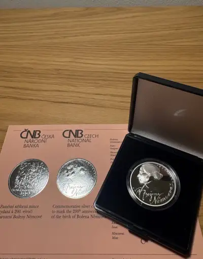 Stříbrná mince ČNB 200 Kč 2020 – Božena Němcová – PROOF