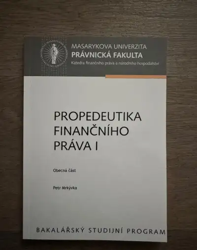 Propedeutika finančního práva I