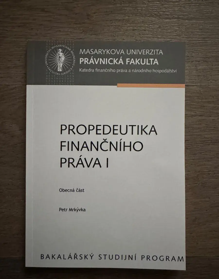 Propedeutika finančního práva I