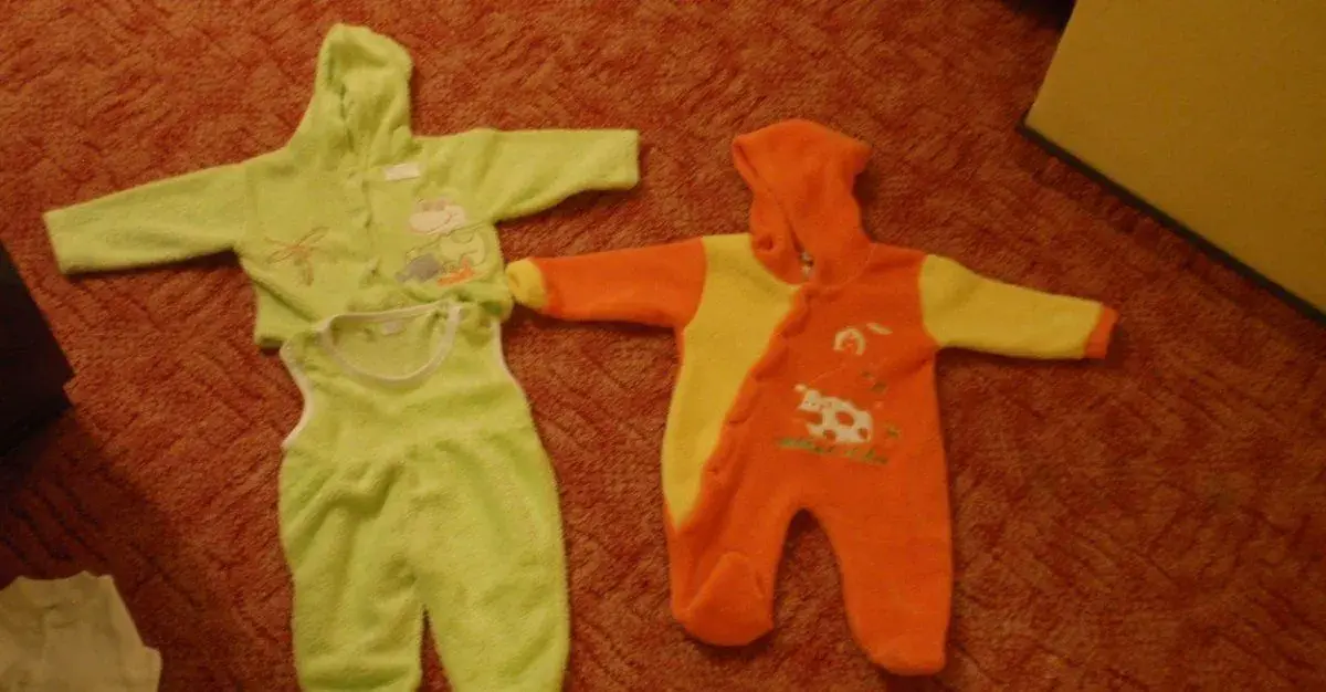 teploučky zelený set dupačky+mikina, teploučký oranž. overal