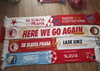 SK Slavie Praha fotbal pohárove šály nové