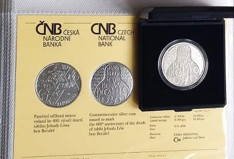 200 Kč 2009 - 400 výročí úmrtí Rabího Jehudy Löwa, Proof