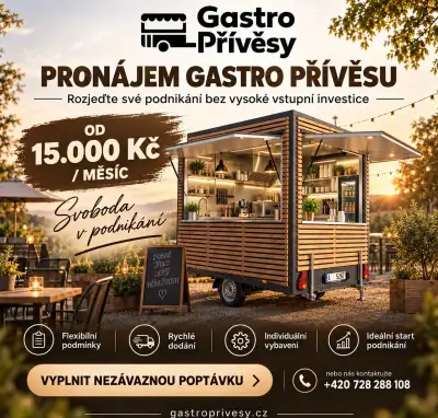 Pronájem - Gastro přívěs , pojízdná prodejna